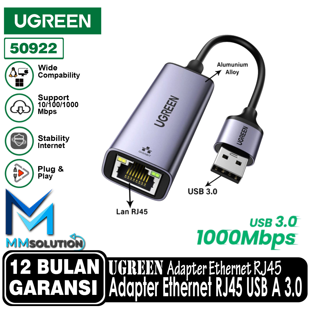 UGREEN Ethernet Adapter RJ45 USB C 3.1 &amp; USB 3.0 LAN Adapter