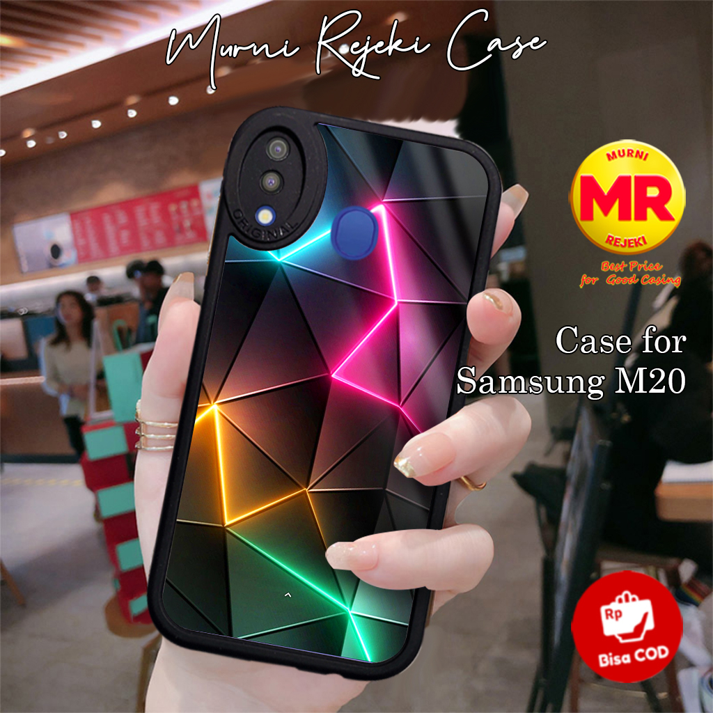 Casing Hp Samsung M20 Case Samsung M20 Motif ABSTRAK KUBIK Case lucu Casing Samsung Case Anime Softc