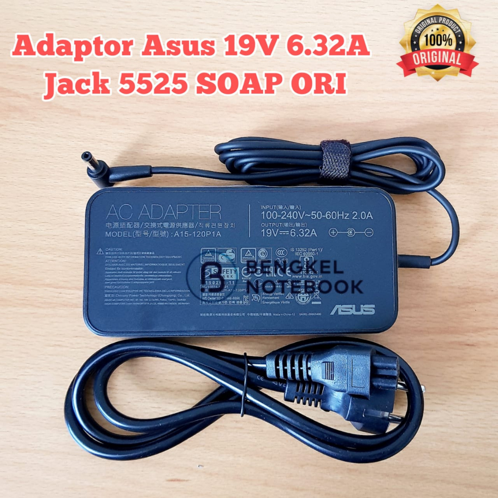 Adaptor Asus 19V 6.32A ADP-120ZB DC.5.5X2.5MM ORIGINAL