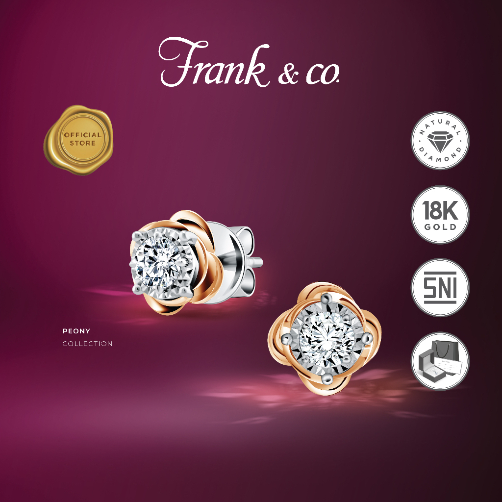 Frank & co. Earrings/Anting Peony 1 GIA