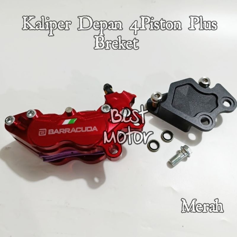 Kaliper Depan 4 Piston Barracuda Original Yamaha Nmax 155 Old Plus Breket pnp