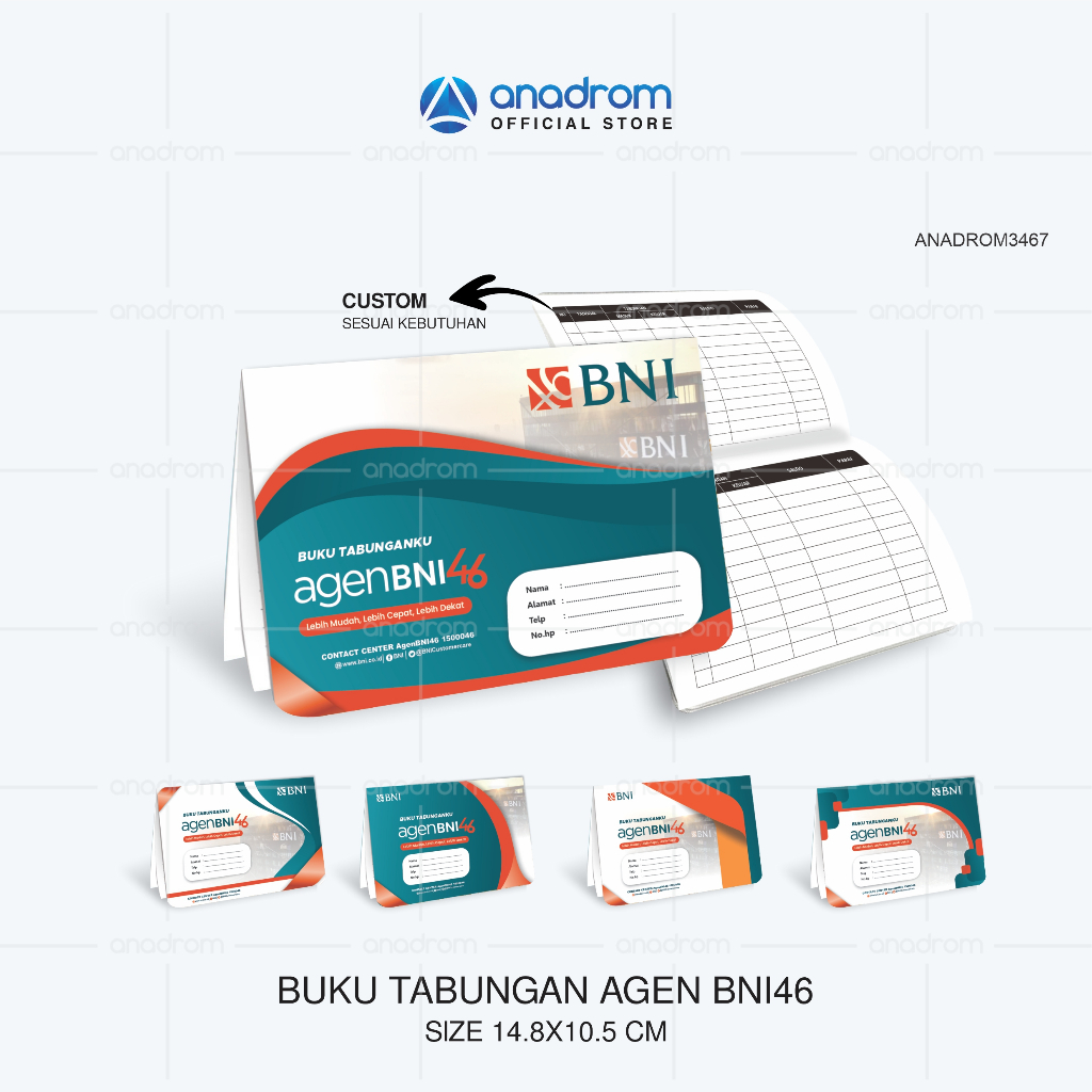 

Buku Tabungan Agen BNI46 | Buku Tabungan Bisnis | Anadrom 3467