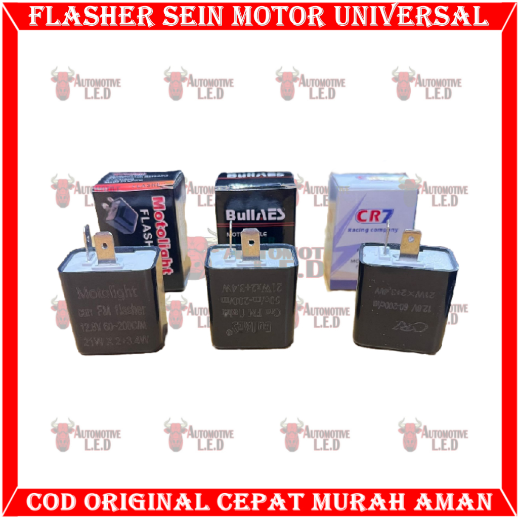 ORIGINAL FLASHER SEN CR7 FLASHER SEN SXC FLASHER SEIN MOTOLIGHT  FLASHER SEN MOTOR UNIVERSAL BUAT MOTOR