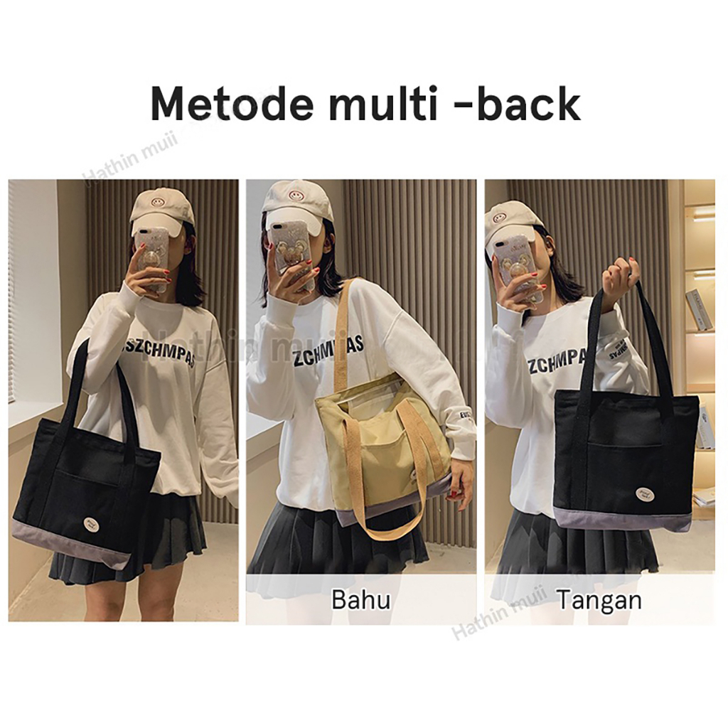 Hathin muii Mismi Tote Bag Tas Selempang Wanita Korea Sling Bag Perempuan Stylish tas murah - COD