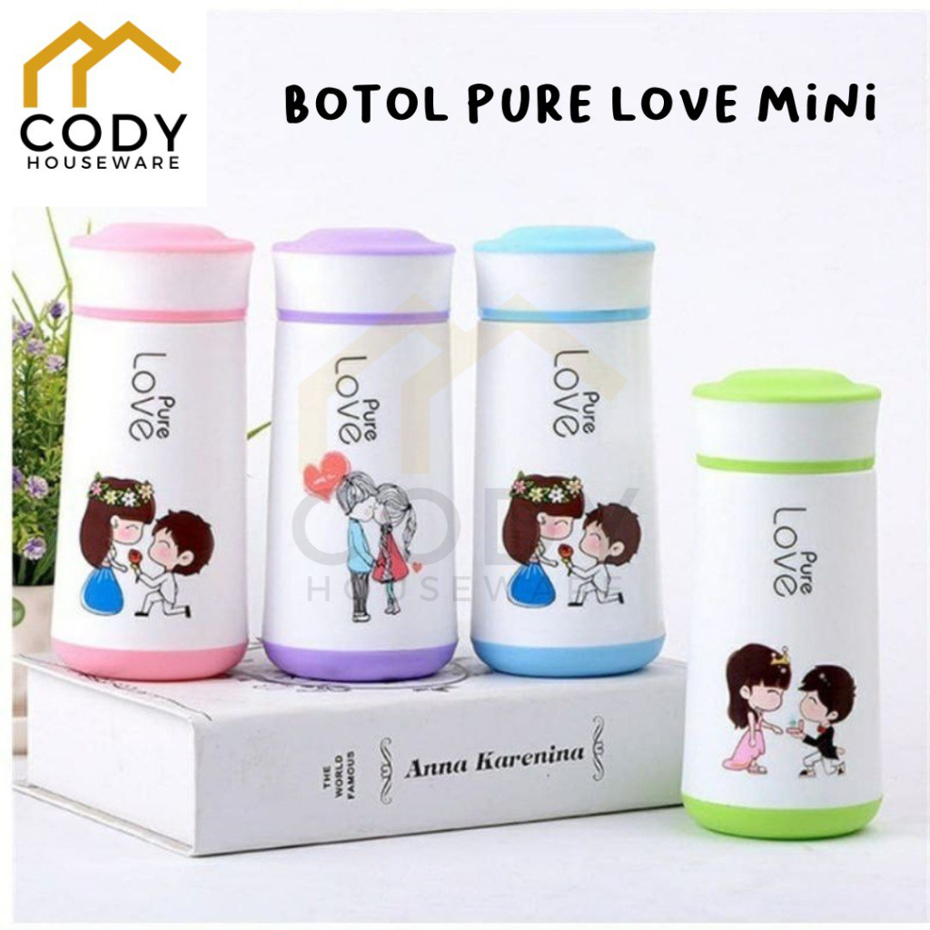 CODY Botol Tumbler PURE LOVE Mini 300ml / Botol Air Minum Kaca