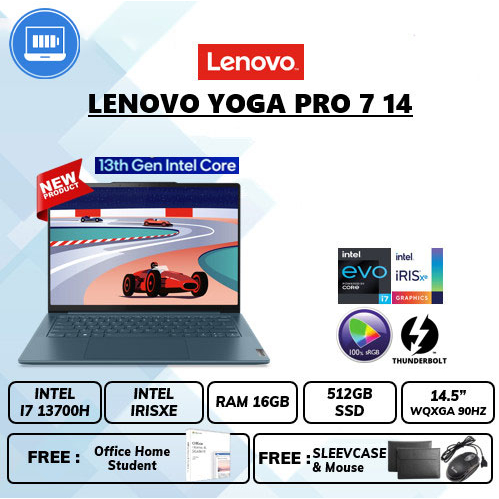 Laptop Le yoga pro 7 14 i7 13700h ram 16gb ssd 512gb 14&quot;