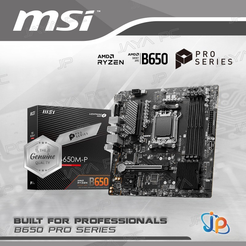 Motherboard MSI PRO B650M-P (AM5, AMD, B650, DDR5, USB3.2, SATA3)