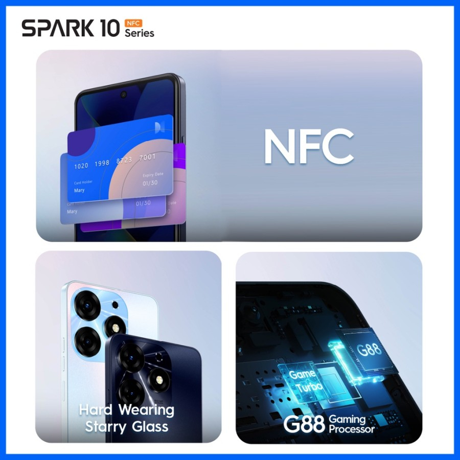 Tecno Spark 10 Pro NFC 8/256 Ram 8GB Internal 256GB Garansi Resmi