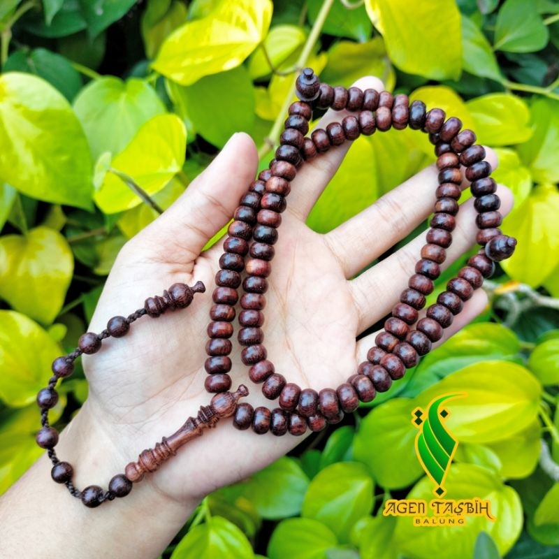 Tasbih Galih Asem Pipih Size 4×6mm original