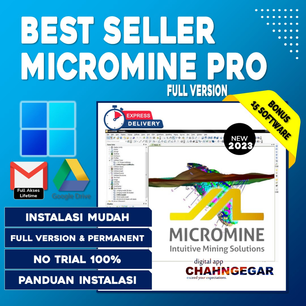 Software Micromine 11.0.4 Pro Full Version Lifetime Software Mining Solusi Intuitif