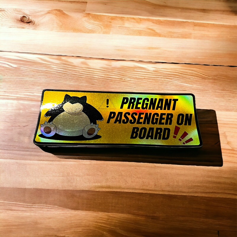 Anime Sticker Warning Kendaraan Pokemon - Snorlax