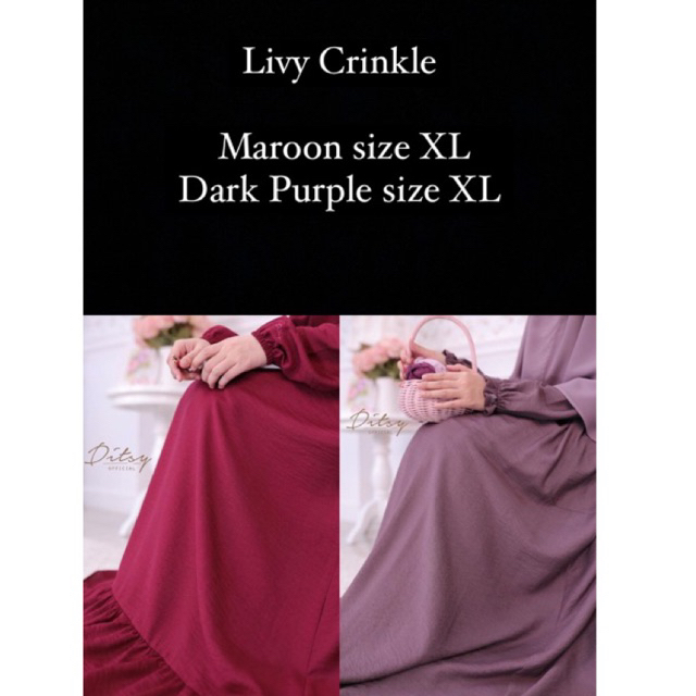 livy crinkle ditsy Maroon XL