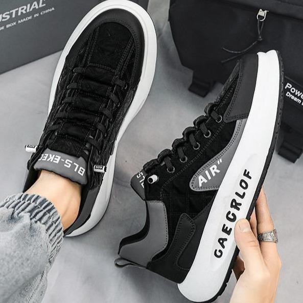 SANGCAKRA COD- Sepatu Pria David New Model Terbaru 2023 Non-slip All-match Anti Licin Gaya Inggris Low Top Sneakers Trendi Versi Korea Kets Olahraga Jogging Jalan Santai Bahan Mesh Bernapas Nyaman Dipakai Bahan Kanvas Kulit Premium Tahan Air  SP-14