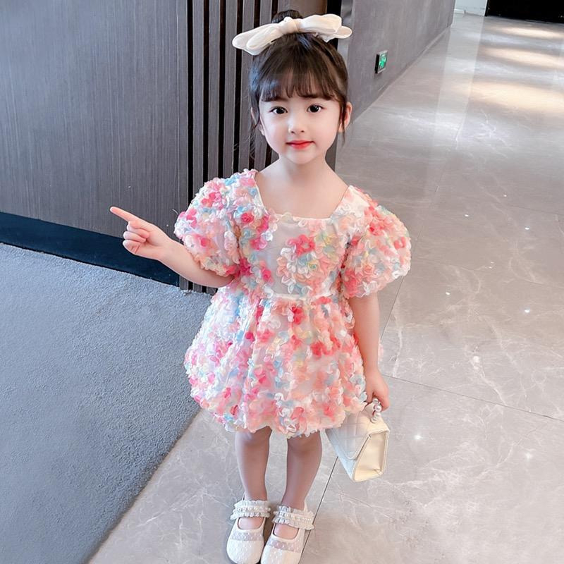 Setelan Anak Perempuan Motif Bunga Warna Warni