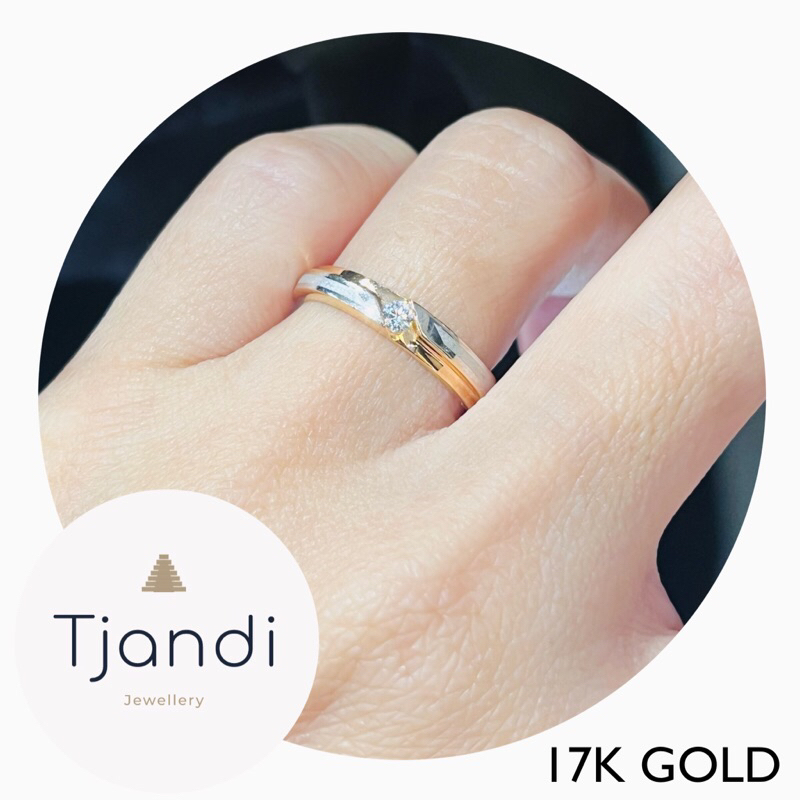 Cincin Plat Emas Nikah/Cincin Kawin/Cincin Tunangan 17K