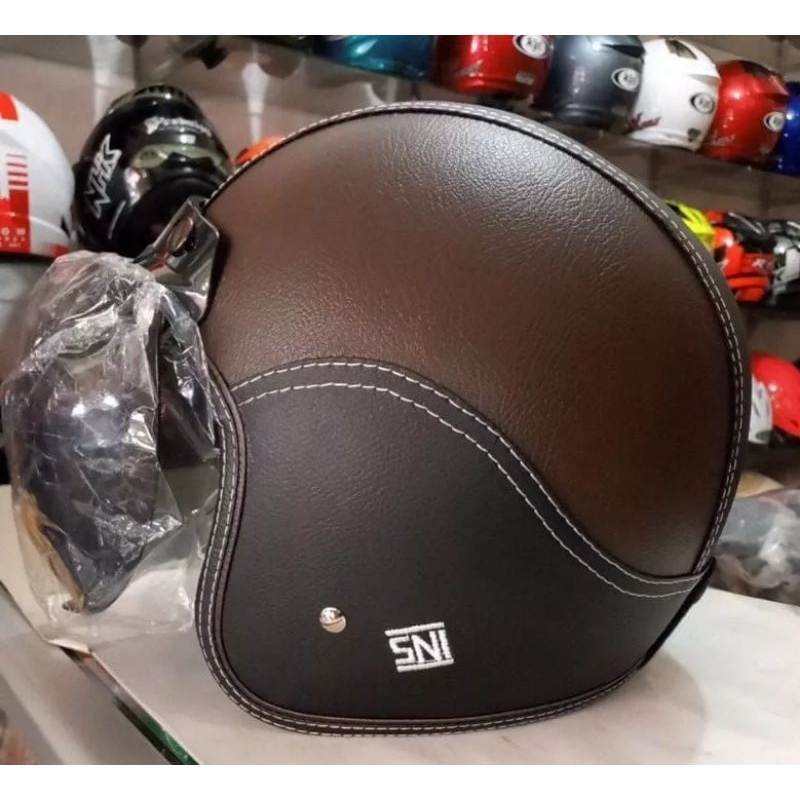 HELM MURAH,HELM HALF FACE BOGO KULIT RETRO KUALITAS BAGUS TERJAMIN UKURAN YG SANGAT BESAR DENGAN SIZ