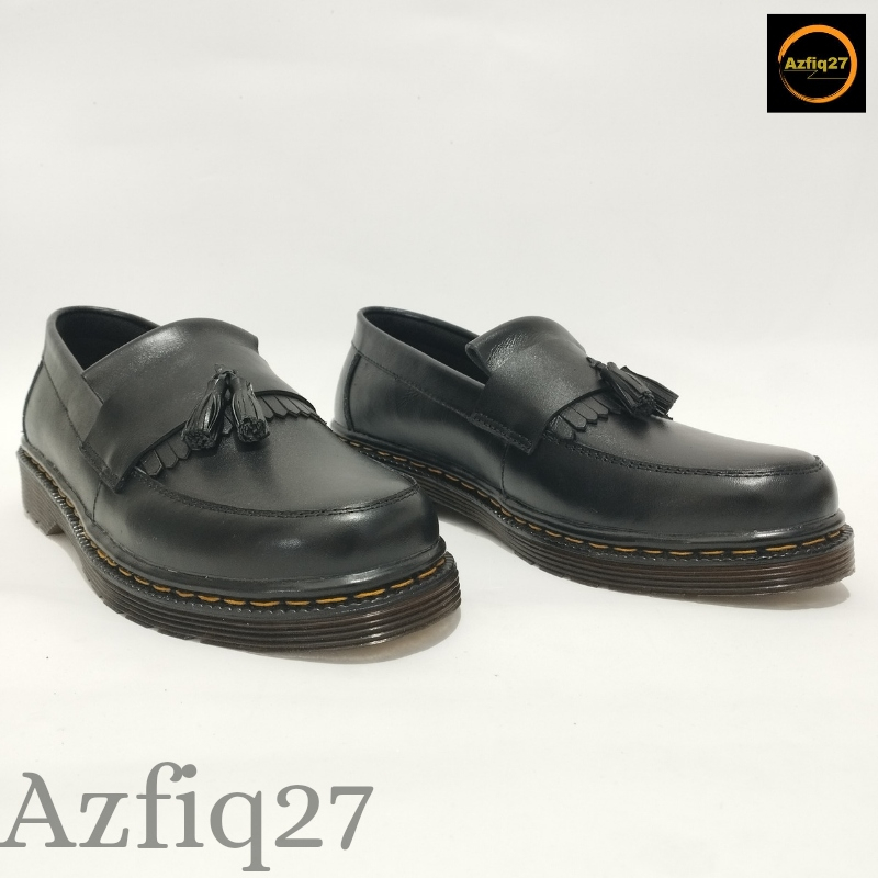 Sepatu Docmart Formal Pantofel Casual Loafers Hitam Doff Kerja Kantor Kuliah Fashion Original Azfiq27 Doctmart Doff 01