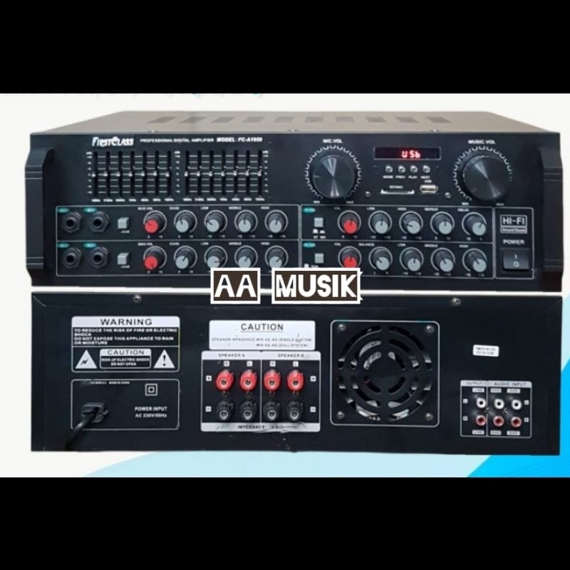 POWER AMPLIFIER KARAOKE FIRSTCLASS FC-A1950 BLUETOOTH ORIGINAL FCA1950