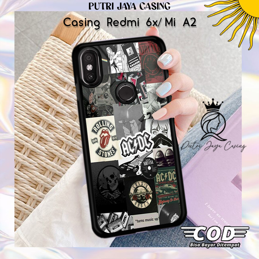 Case Hp Redmi 6x Mi A2 Casing Redmi 6x Mi A2 Motif AESTHEBAND04 Casing Terbaru Case Karakter Lucu Ca