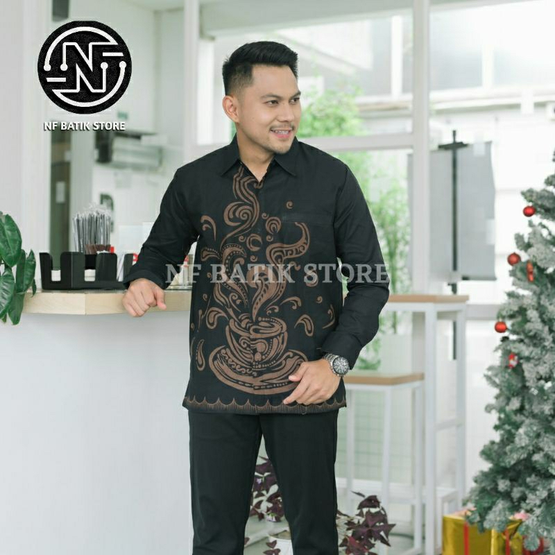 Kopi Kemeja batik solo / Full furing / Kemeja batik pria / Batik kondangan / Batik sragenan / Batik 