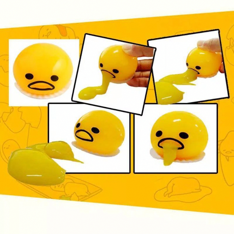 Gudetama Mainan Anak Squishy Telur Muntah Isi 20 pcs