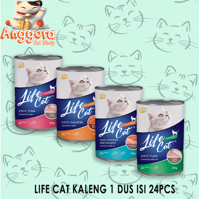 Life Cat kaleng 400gr all varian 1DUS (GRAB GOSEND)