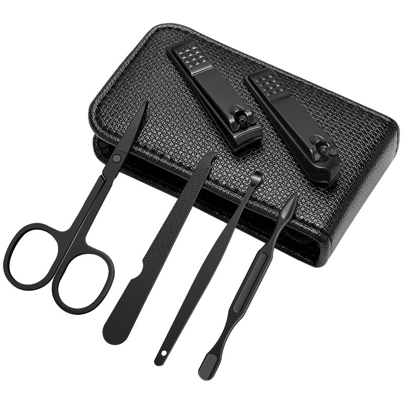 Set Perlengkapan Gunting Kuku Manicure Pedicure 6 in 1 - SMP6 - Black