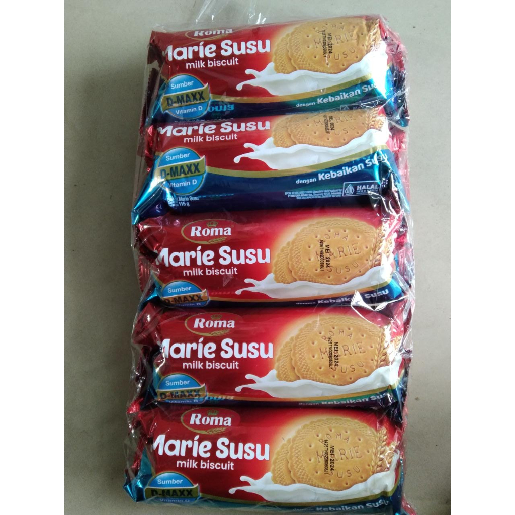 

ROMA MARIE SUSU 115 GRAM MAKANAN RINGAN SNACK SUSU BISKUIT CEMILAN JAJANAN ENAK MURAH