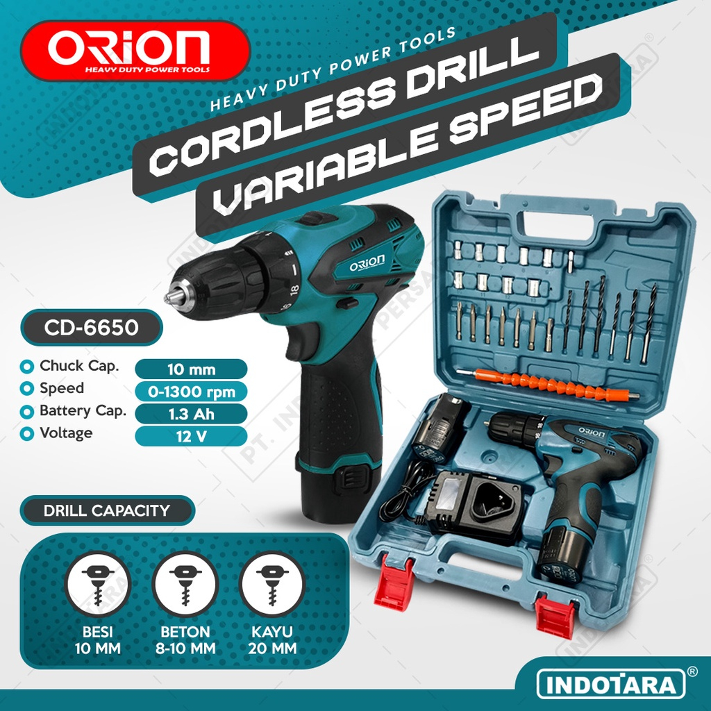 bor batrai/cordless drill/mesin bor tangan/bor tangan baterai/12V bor tangan baterai/2 Battery