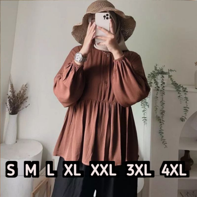 RANIA BLOUSE / ATASAN WANITA / CRINKLE AIRFLOW / BLOUSE WANITA