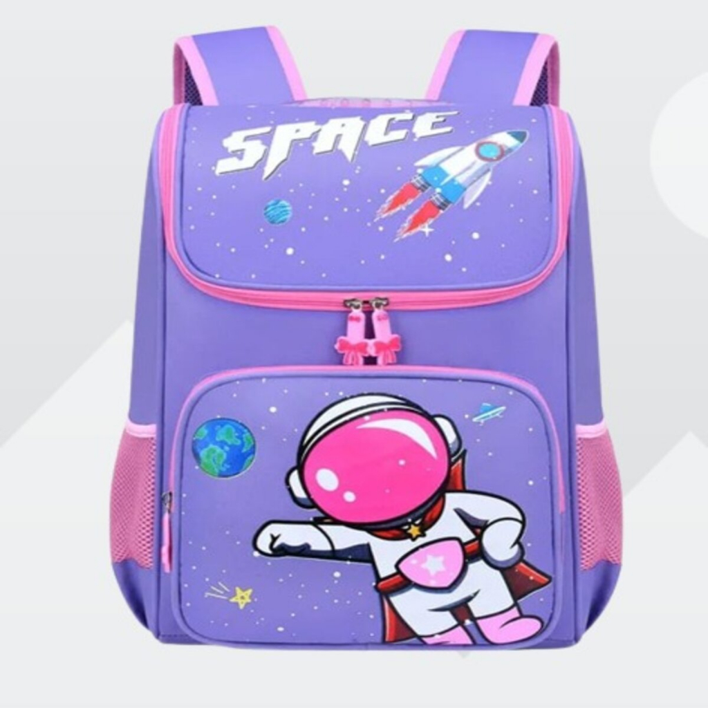 Tas sekolah anak laki laki astronot tas ransel untuk anak SD SMP FREE raincover untuk tas