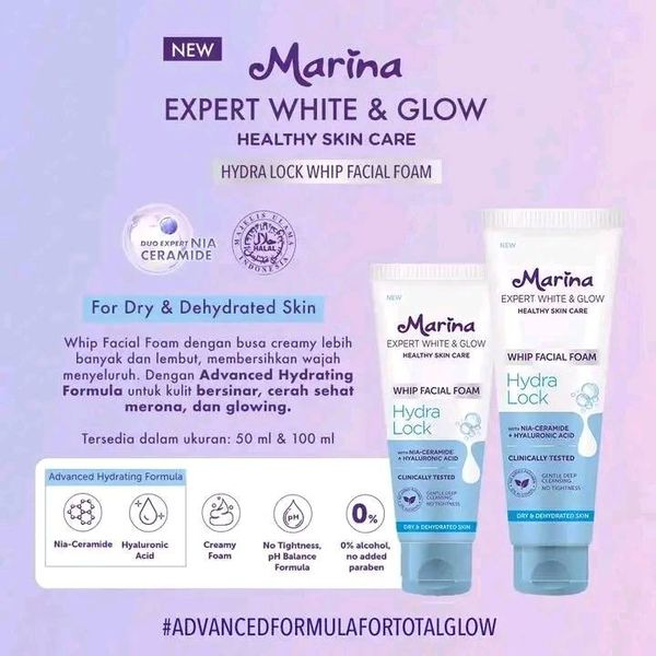 MARINA HEALTHY SKIN CARE HYDRA LOCK WHIP FACIAL FOAM