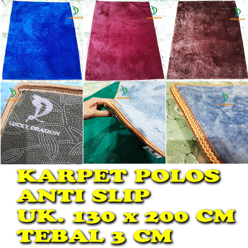 AMBAL MALAYSIA POLOS /KARPET POLOS / KARPET ANAK ANAK POLOS UKURAN 130 cm x 200cm TEBAL 3 CM