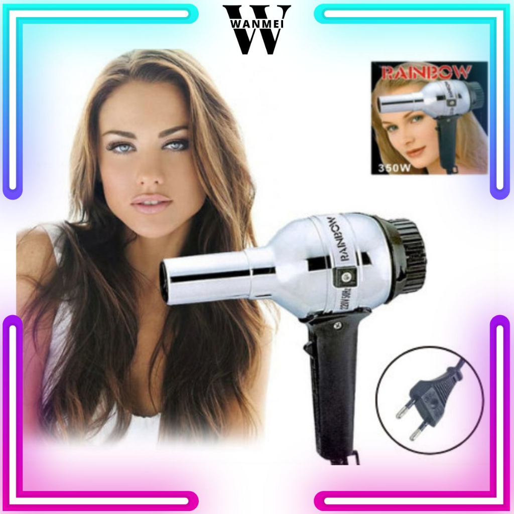 WM Hair Dryer Rainbow 350/850W Hair Styling Hairdryer Alat Pengering Rambut Panas Untuk Rambut Bulu Anjing Kucing