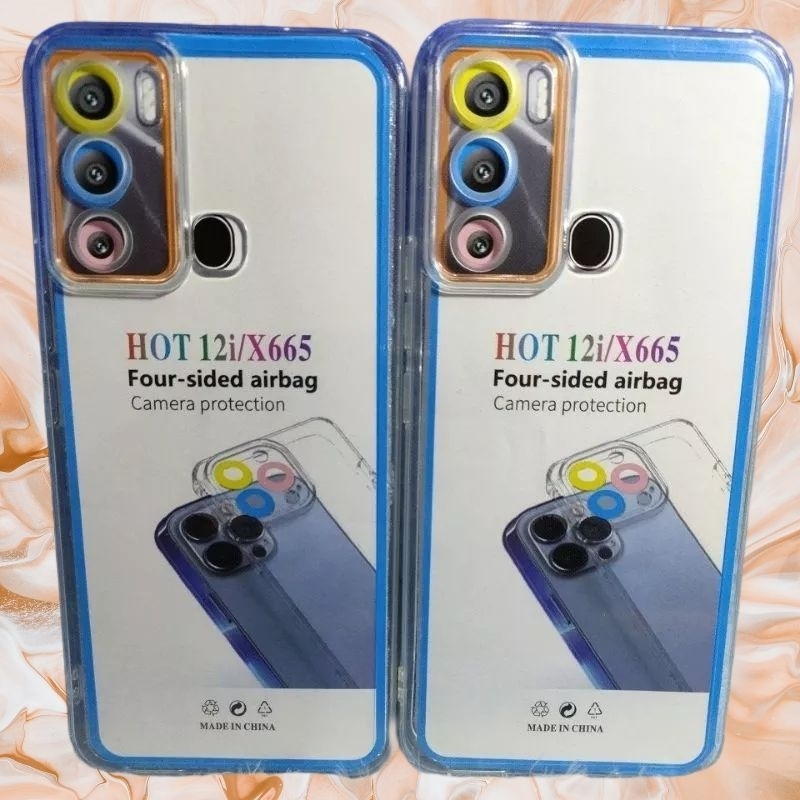 Softcase case slikon kondom bening terbaru type Hp infinix hot 12i X665 CLEAR BAG SPACE TPU pelindung camera