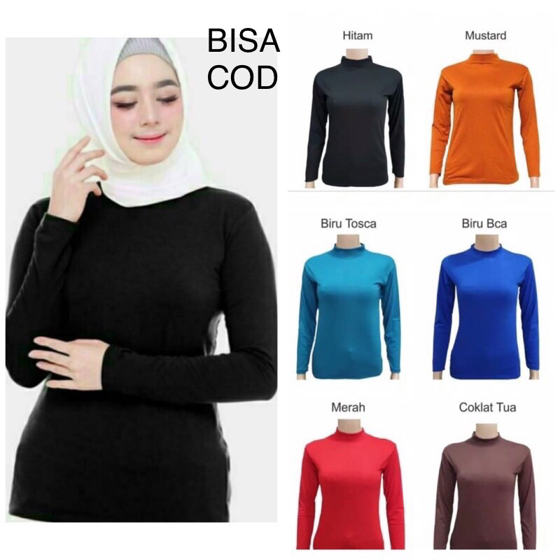 Manset Kaos Manset Baju Daleman Pakaian Wanita Lengan Panjang
