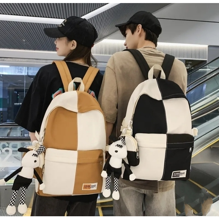 Tas Ransel Unisek Laki-Laki Wanita  Motif Aesthetic Tas Ransel Sekolah  untuk Remaja Laki-laki Perempuan Wanita Ransel Sekolah Terbaru 2023 model Style korean Bonus Dompet Koin