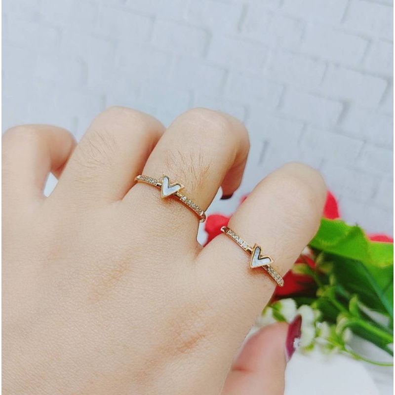 Cincin Titanium Anti Karat Permata.Perhiasan Wanita R602 R603