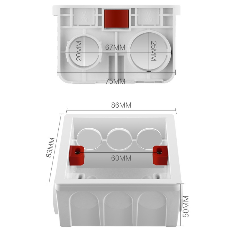 86DH Inbow Flush Box putih - DUS untuk saklar 1PCS