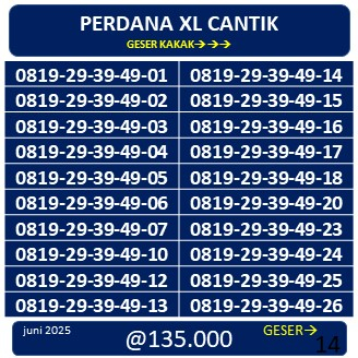 PERDANA XL RANDOM 087-XXX-999-XXX