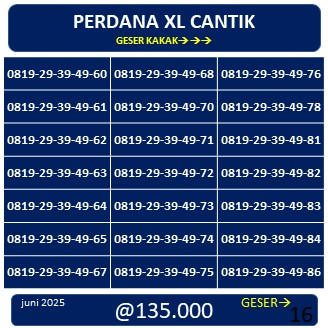 PERDANA XL RANDOM 087-XXX-999-XXX