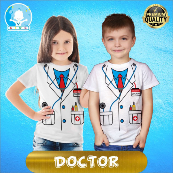 BAJU KAOS ANAK PROFESI DOCTOR DOKTER SUSTER BELI 2BONUS 1 COTTON 30S DISTRO