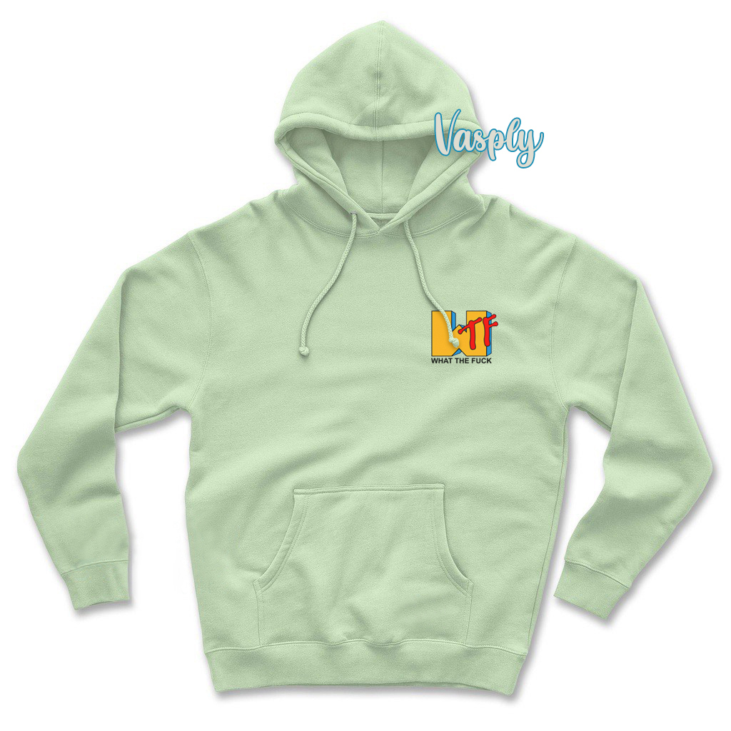 VASPLY Sweater Hoodie Pria Wanita Oversize What The Fuck Bahan Fleece Tebal Premium Distro