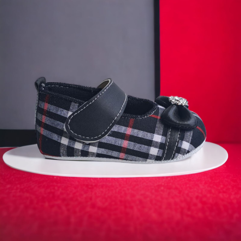 Sepatu Bayi Balet Blackbery Pita Anak Perempuan Belajar Jalan Usia 0-14 Bulan