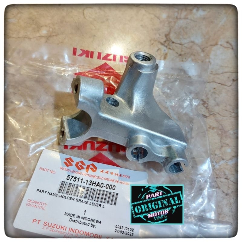 dudukan rumah spion kiri silver skywave hayate ori suzuki