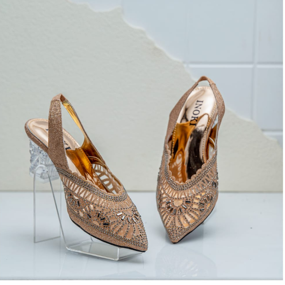 CARRAVELLE INNOKI / Sepatu Sandal Pesta Wanita Heels Pesta Wanita bisa untuk Seserahan kondangan hak kaca 5 cm New