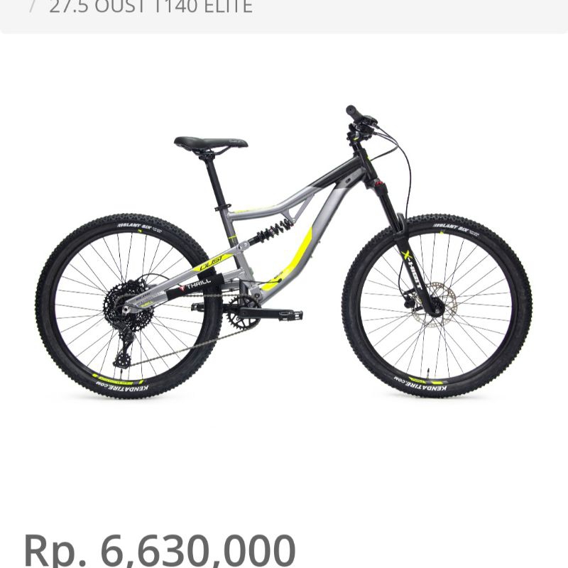 27.5" Thrill Oust T140 Elite 10Sp Microshift hydro brake fullsusp