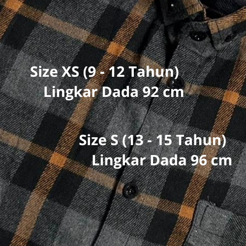 Atasan kemeja flannel anak kemeja anak laki laki motif kotak bahan katun flanel dan wool import premium 9-15 tahun couple anak coolboys_official