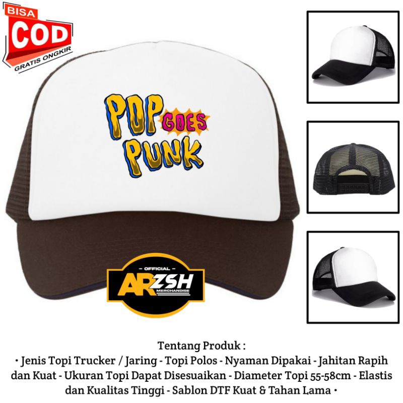 Topi Pop Goes Punk Trucker Jaring/Topi Jaring Pop Punk