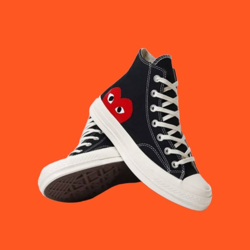 [BISA COD] CONVERSE CDG HI BLACKWHITE PREMIUM